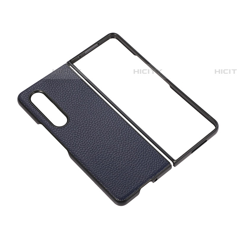 Funda Bumper Lujo Cuero y Plastico Mate Carcasa R05 para Samsung Galaxy Z Fold4 5G