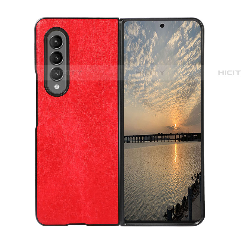 Funda Bumper Lujo Cuero y Plastico Mate Carcasa R06 para Samsung Galaxy Z Fold4 5G