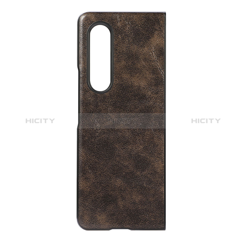 Funda Bumper Lujo Cuero y Plastico Mate Carcasa R07 para Samsung Galaxy Z Fold3 5G