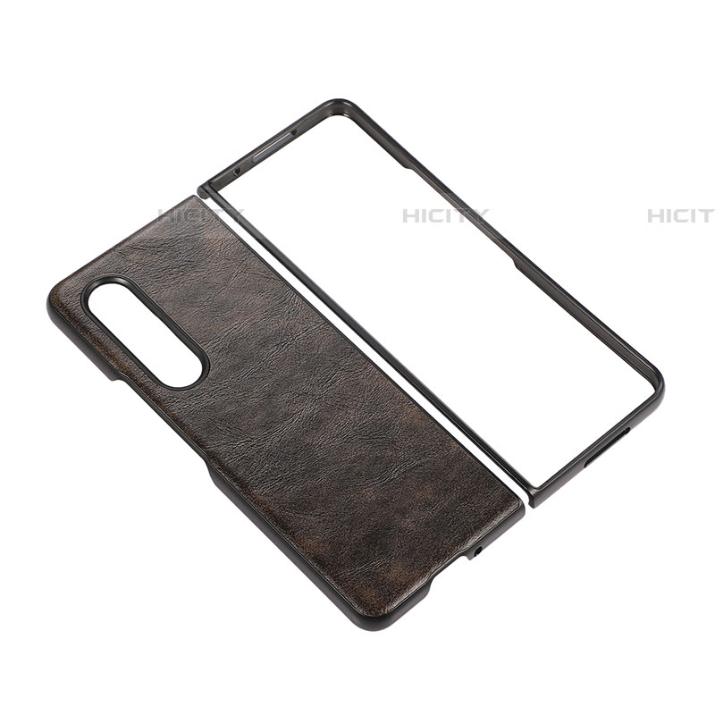 Funda Bumper Lujo Cuero y Plastico Mate Carcasa R07 para Samsung Galaxy Z Fold4 5G