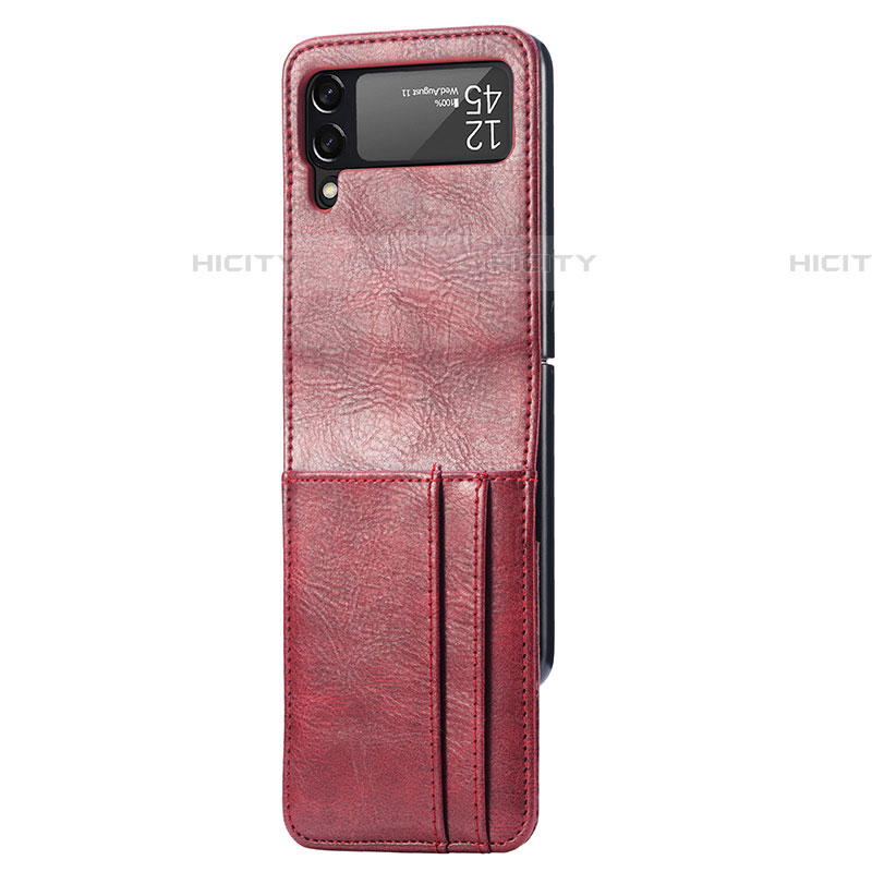 Funda Bumper Lujo Cuero y Plastico Mate Carcasa R09 para Samsung Galaxy Z Flip4 5G