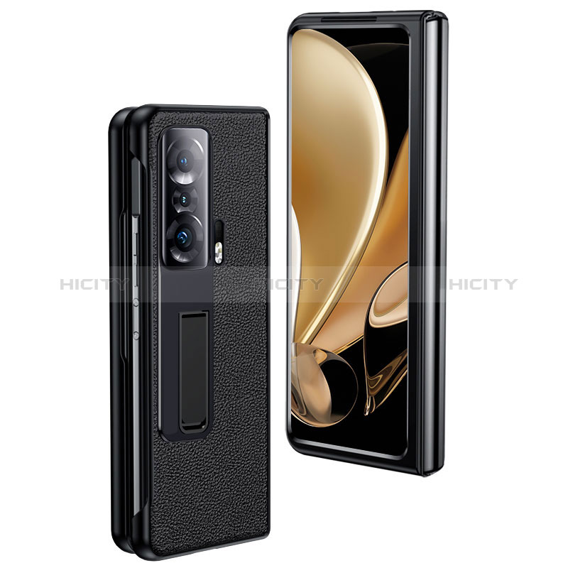 Funda Bumper Lujo Cuero y Plastico Mate Carcasa S01 para Huawei Honor Magic V 5G