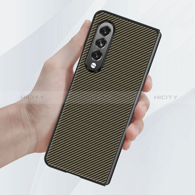 Funda Bumper Lujo Cuero y Plastico Mate Carcasa S01 para Samsung Galaxy Z Fold3 5G