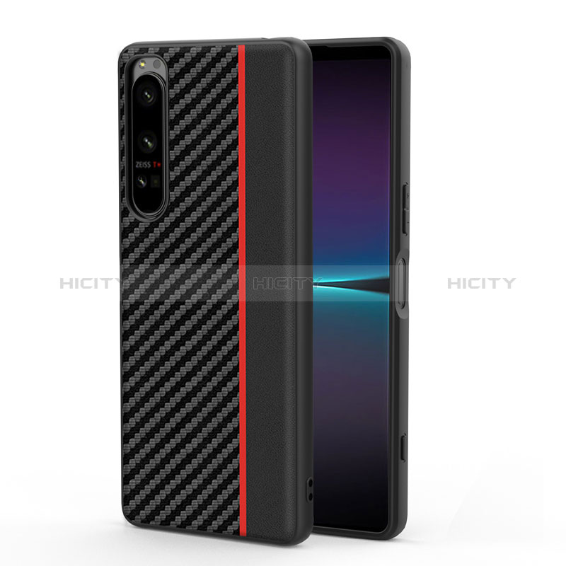 Funda Bumper Lujo Cuero y Plastico Mate Carcasa S01 para Sony Xperia 1 IV