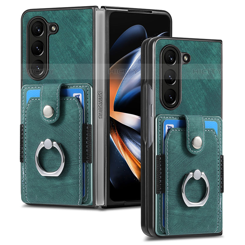 Funda Bumper Lujo Cuero y Plastico Mate Carcasa S01D para Samsung Galaxy Z Fold5 5G