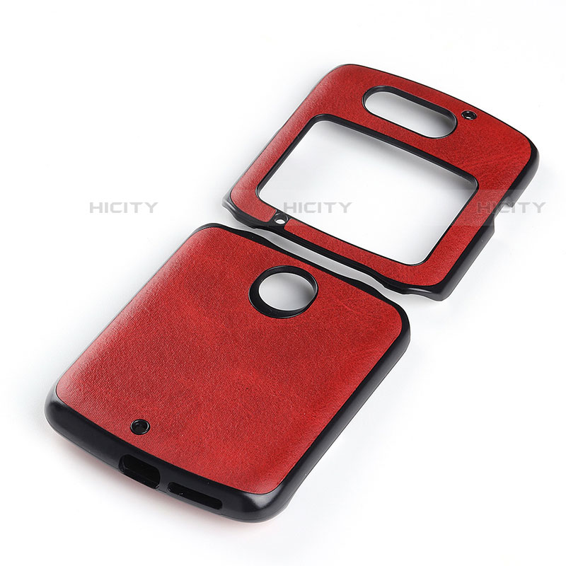 Funda Bumper Lujo Cuero y Plastico Mate Carcasa S02 para Motorola Moto RAZR (2022) 5G