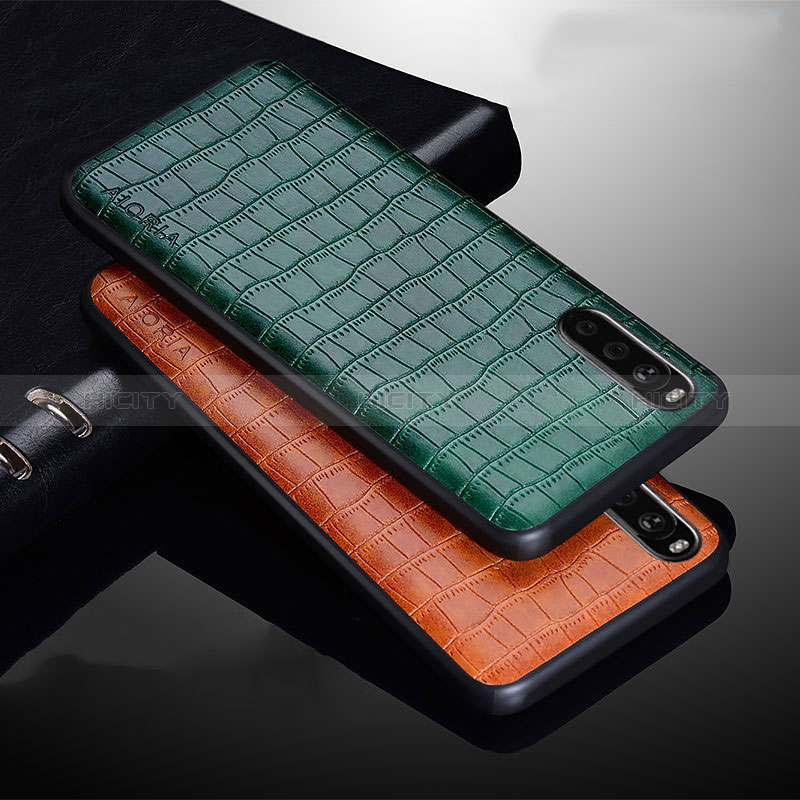 Funda Bumper Lujo Cuero y Plastico Mate Carcasa S02 para Sony Xperia 1 IV