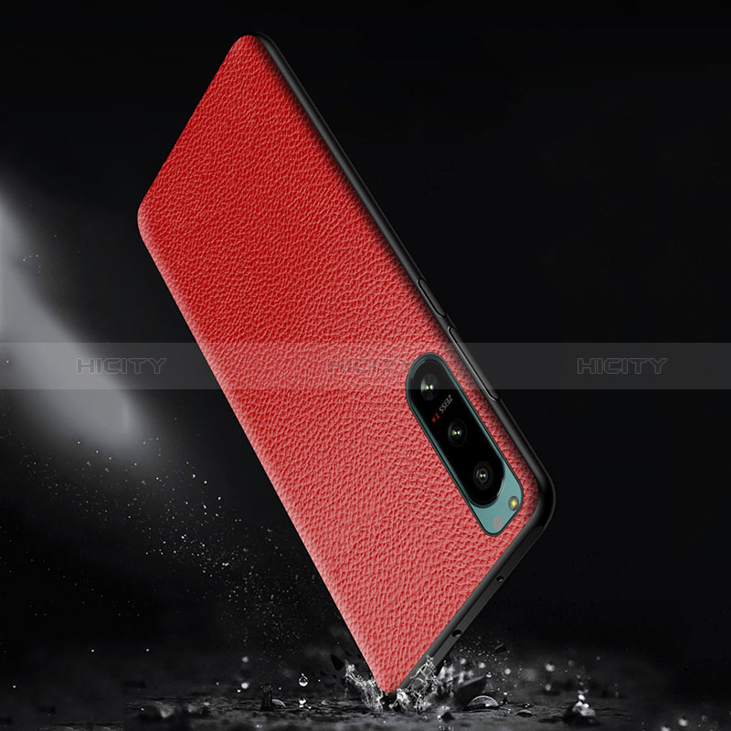 Funda Bumper Lujo Cuero y Plastico Mate Carcasa S02 para Sony Xperia 5 IV