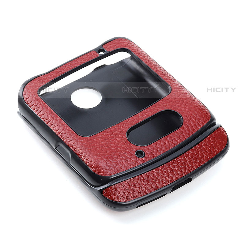 Funda Bumper Lujo Cuero y Plastico Mate Carcasa S03 para Motorola Moto RAZR (2022) 5G