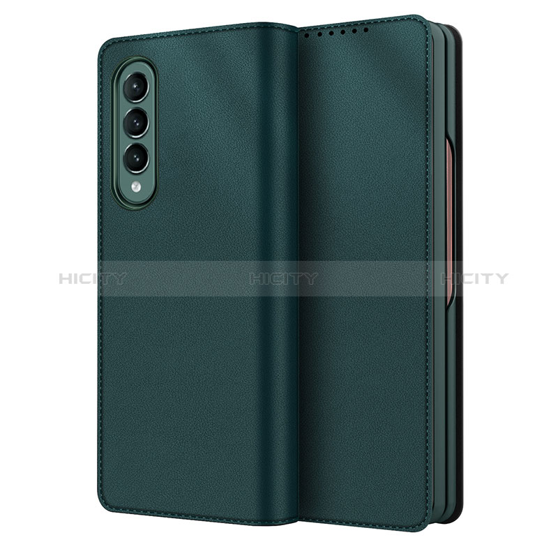 Funda Bumper Lujo Cuero y Plastico Mate Carcasa S03 para Samsung Galaxy Z Fold3 5G