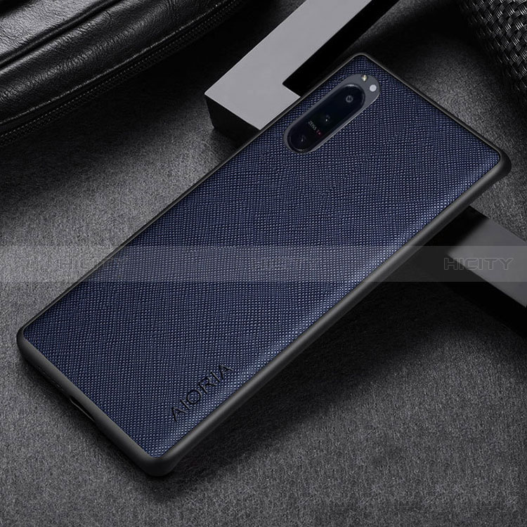 Funda Bumper Lujo Cuero y Plastico Mate Carcasa S03 para Sony Xperia 1 IV