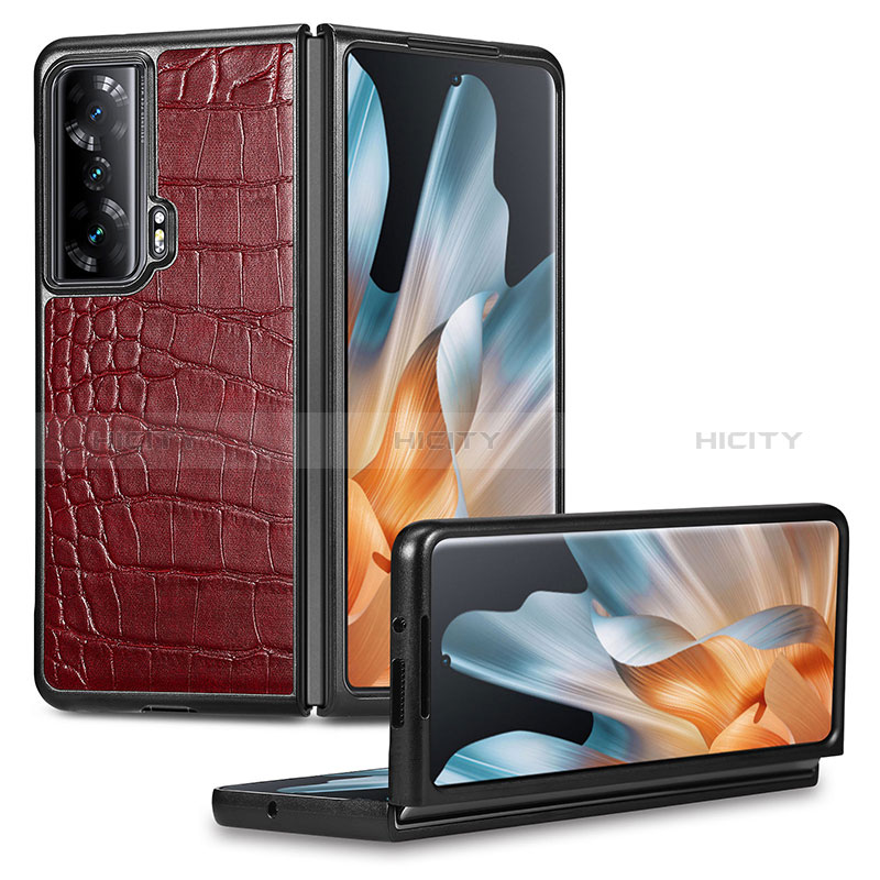 Funda Bumper Lujo Cuero y Plastico Mate Carcasa S03D para Huawei Honor Magic Vs 5G