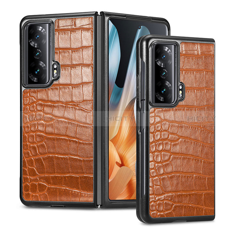 Funda Bumper Lujo Cuero y Plastico Mate Carcasa S03D para Huawei Honor Magic Vs 5G