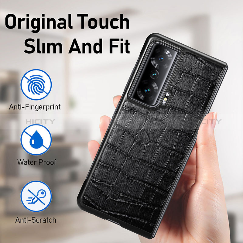 Funda Bumper Lujo Cuero y Plastico Mate Carcasa S03D para Huawei Honor Magic Vs Ultimate 5G