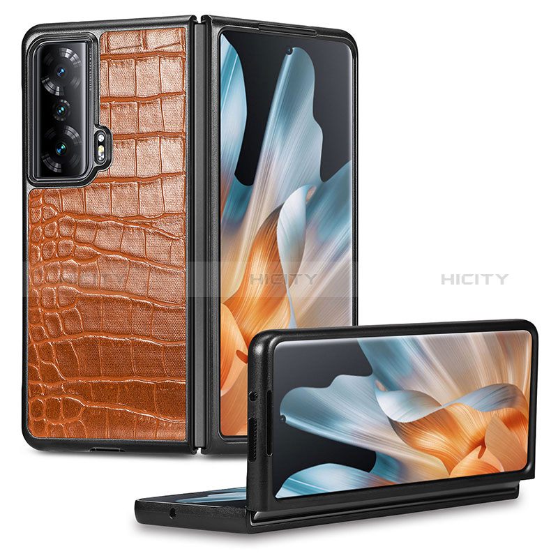 Funda Bumper Lujo Cuero y Plastico Mate Carcasa S03D para Huawei Honor Magic Vs Ultimate 5G