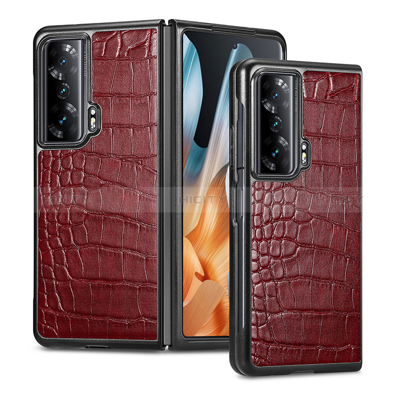 Funda Bumper Lujo Cuero y Plastico Mate Carcasa S03D para Huawei Honor Magic Vs Ultimate 5G