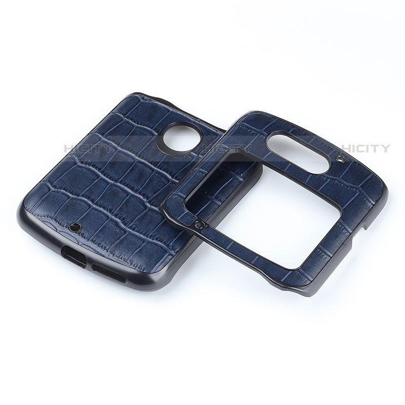 Funda Bumper Lujo Cuero y Plastico Mate Carcasa S04 para Motorola Moto RAZR (2022) 5G