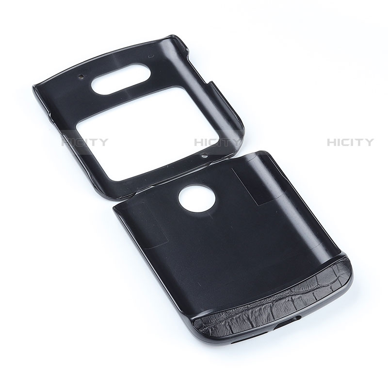 Funda Bumper Lujo Cuero y Plastico Mate Carcasa S04 para Motorola Moto RAZR (2022) 5G