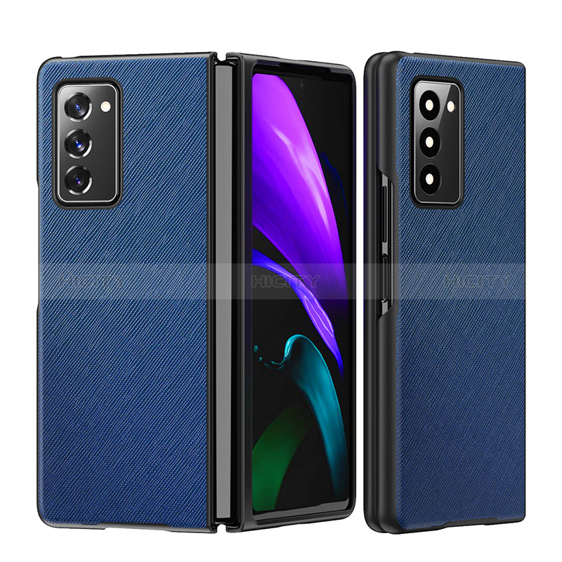 Funda Bumper Lujo Cuero y Plastico Mate Carcasa S04 para Samsung Galaxy Z Fold2 5G