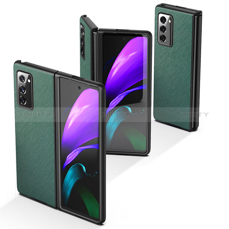 Funda Bumper Lujo Cuero y Plastico Mate Carcasa S04 para Samsung Galaxy Z Fold2 5G