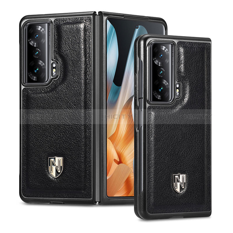 Funda Bumper Lujo Cuero y Plastico Mate Carcasa S04D para Huawei Honor Magic Vs 5G