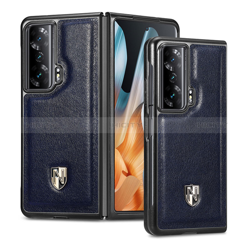 Funda Bumper Lujo Cuero y Plastico Mate Carcasa S04D para Huawei Honor Magic Vs 5G