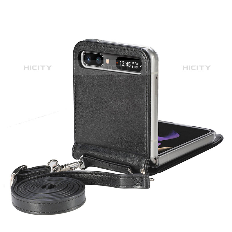 Funda Bumper Lujo Cuero y Plastico Mate Carcasa S04D para Samsung Galaxy Z Flip5 5G