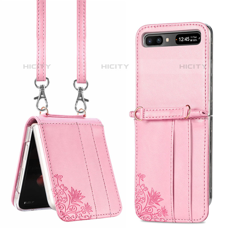 Funda Bumper Lujo Cuero y Plastico Mate Carcasa S04D para Samsung Galaxy Z Flip5 5G