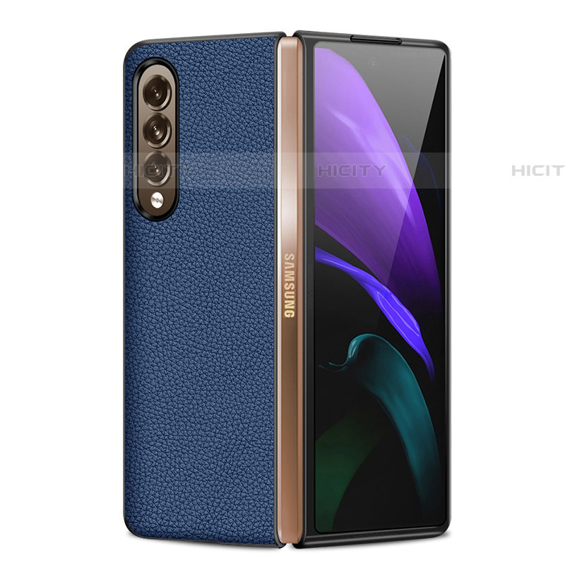 Funda Bumper Lujo Cuero y Plastico Mate Carcasa S05 para Samsung Galaxy Z Fold4 5G