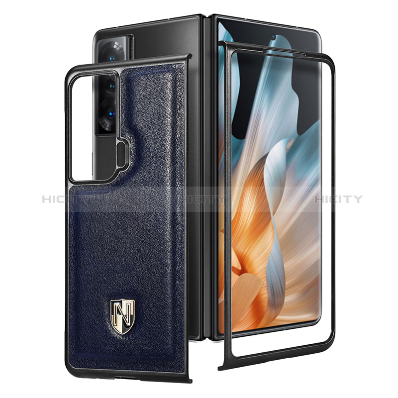 Funda Bumper Lujo Cuero y Plastico Mate Carcasa S05D para Huawei Honor Magic Vs 5G