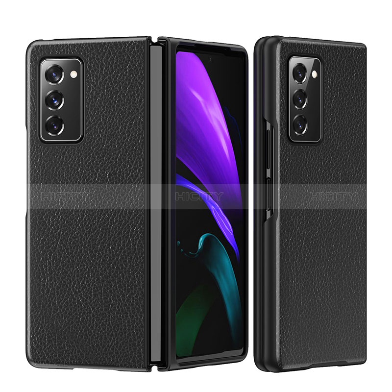 Funda Bumper Lujo Cuero y Plastico Mate Carcasa S06 para Samsung Galaxy Z Fold2 5G