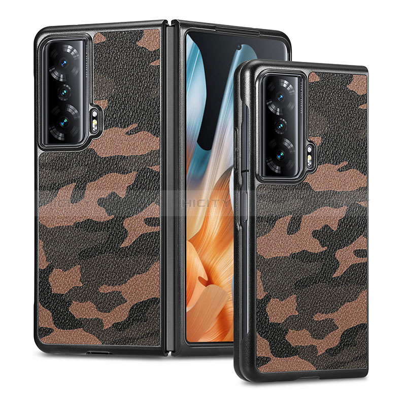 Funda Bumper Lujo Cuero y Plastico Mate Carcasa S06D para Huawei Honor Magic Vs 5G