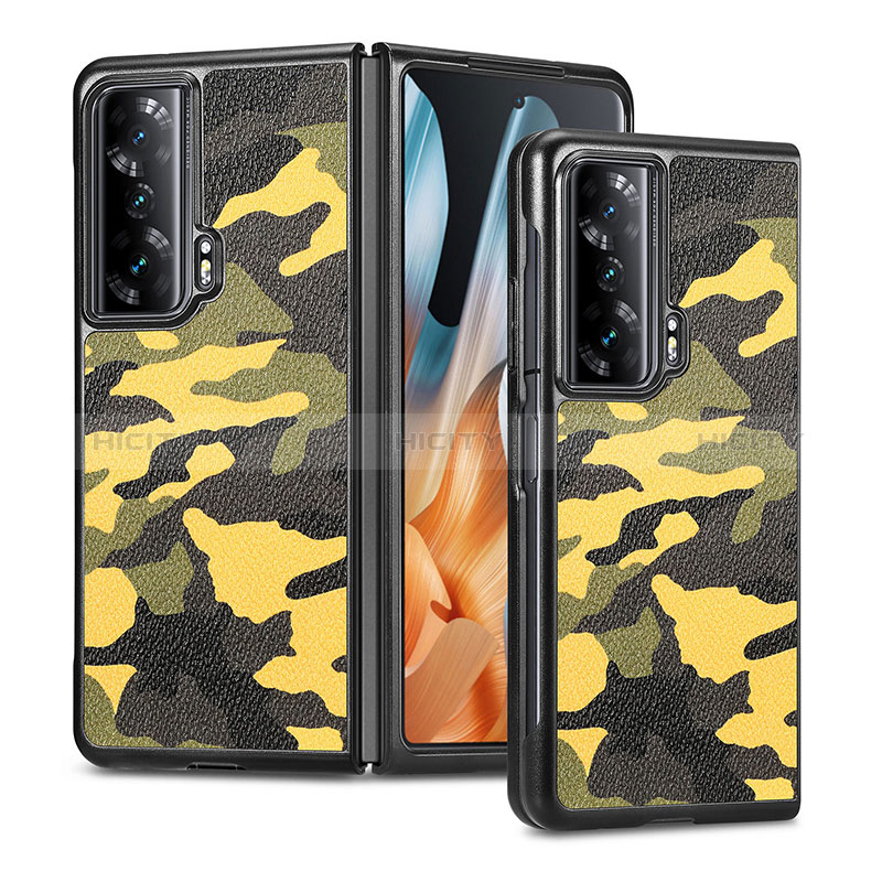 Funda Bumper Lujo Cuero y Plastico Mate Carcasa S06D para Huawei Honor Magic Vs Ultimate 5G