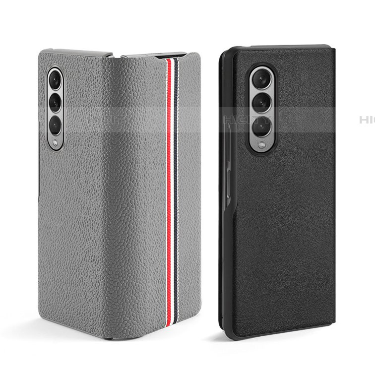 Funda Bumper Lujo Cuero y Plastico Mate Carcasa S07 para Samsung Galaxy Z Fold4 5G