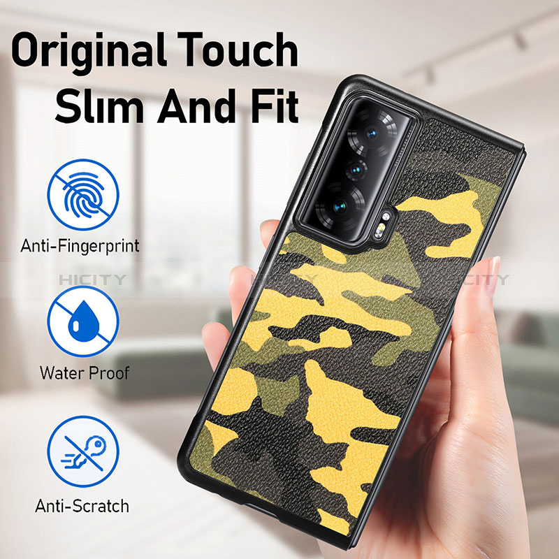 Funda Bumper Lujo Cuero y Plastico Mate Carcasa S07D para Huawei Honor Magic Vs Ultimate 5G