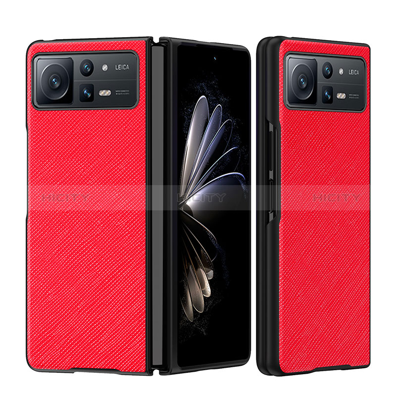 Funda Bumper Lujo Cuero y Plastico Mate Carcasa S08 para Xiaomi Mix Fold 2 5G