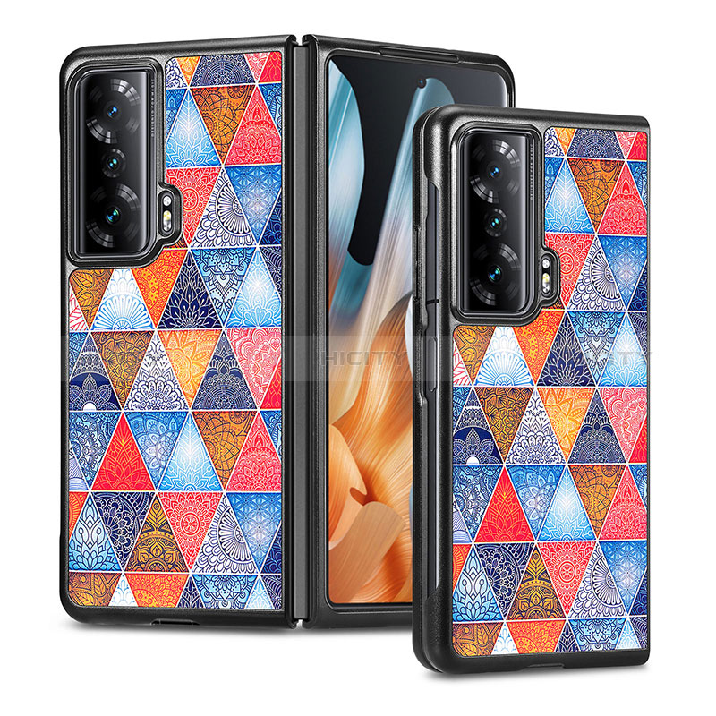 Funda Bumper Lujo Cuero y Plastico Mate Carcasa S08D para Huawei Honor Magic Vs 5G