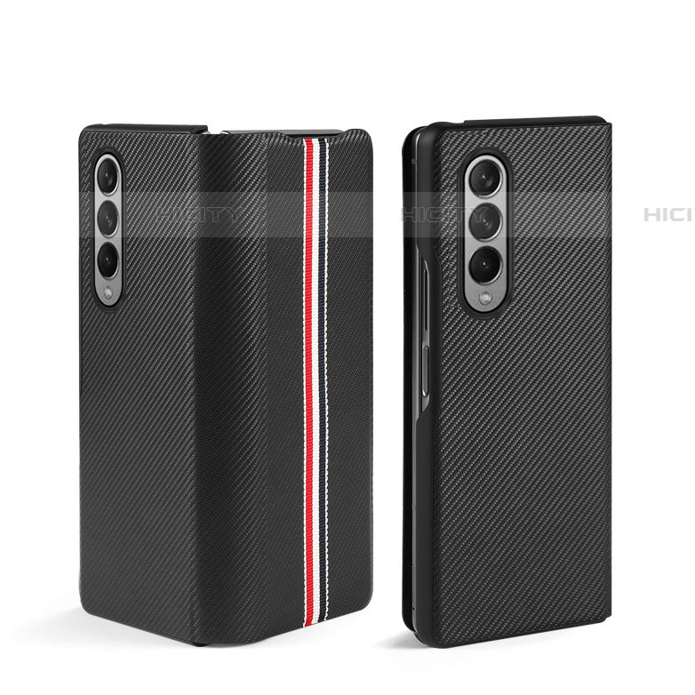 Funda Bumper Lujo Cuero y Plastico Mate Carcasa S09 para Samsung Galaxy Z Fold4 5G