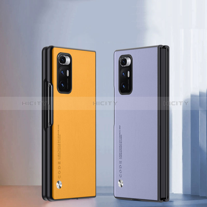 Funda Bumper Lujo Cuero y Plastico Mate Carcasa S09 para Xiaomi Mix Fold 5G