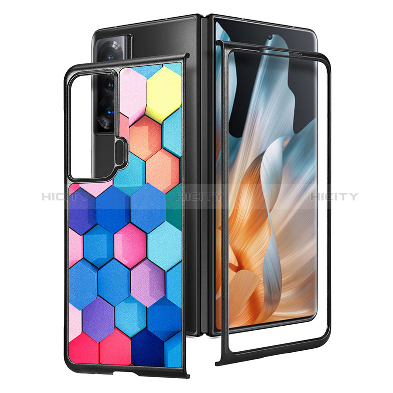 Funda Bumper Lujo Cuero y Plastico Mate Carcasa S09D para Huawei Honor Magic Vs 5G