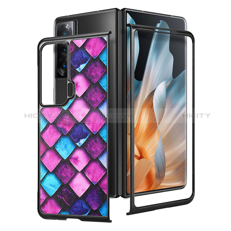 Funda Bumper Lujo Cuero y Plastico Mate Carcasa S09D para Huawei Honor Magic Vs 5G