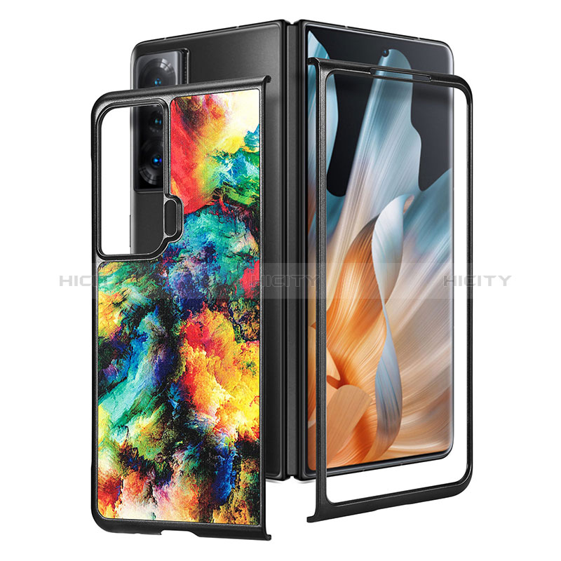 Funda Bumper Lujo Cuero y Plastico Mate Carcasa S09D para Huawei Honor Magic Vs Ultimate 5G