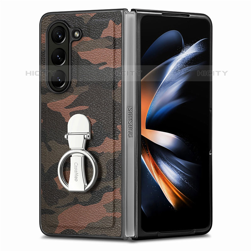 Funda Bumper Lujo Cuero y Plastico Mate Carcasa S09D para Samsung Galaxy Z Fold5 5G