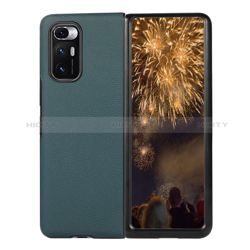 Funda Bumper Lujo Cuero y Plastico Mate Carcasa S10 para Xiaomi Mix Fold 5G