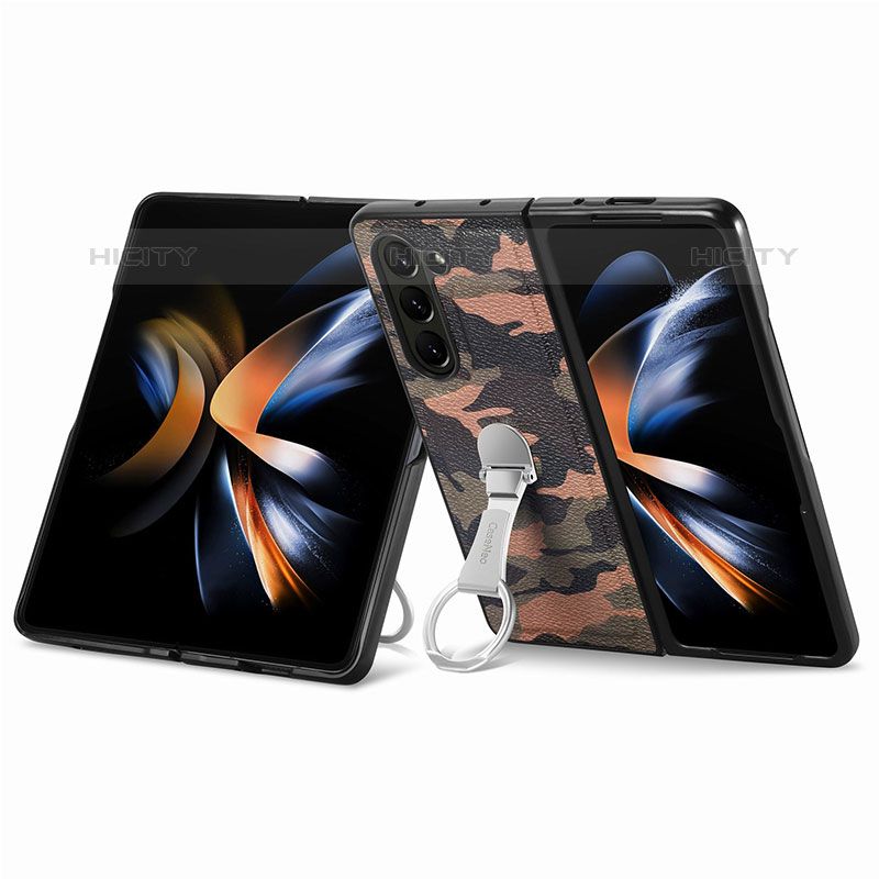 Funda Bumper Lujo Cuero y Plastico Mate Carcasa S10D para Samsung Galaxy Z Fold5 5G