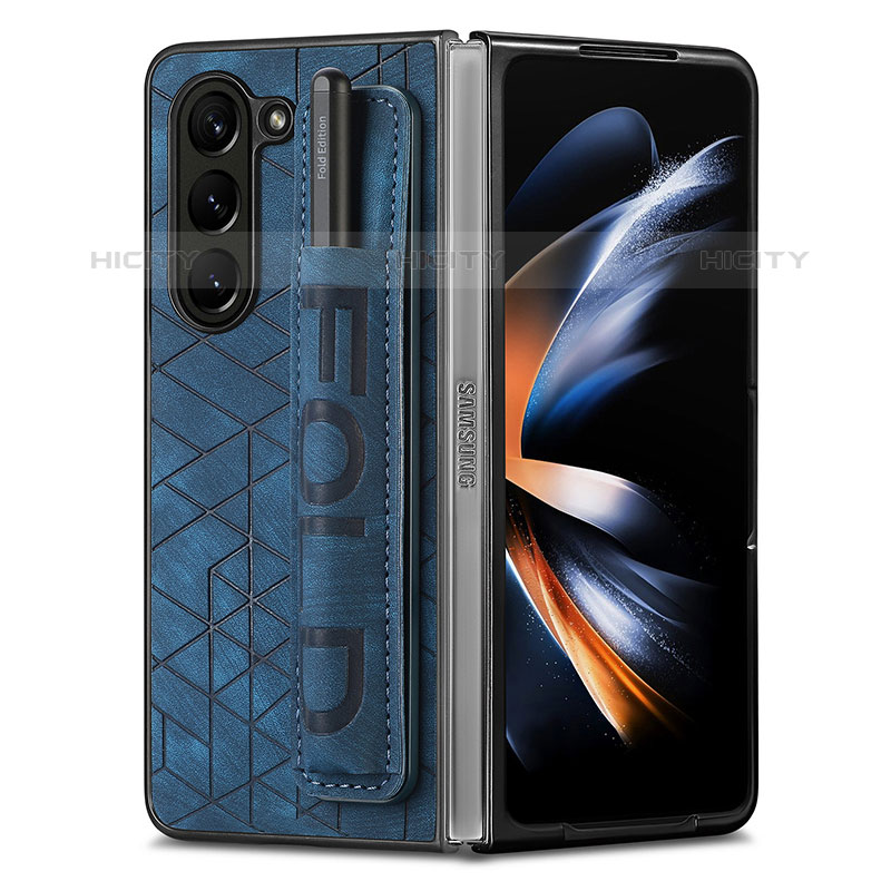 Funda Bumper Lujo Cuero y Plastico Mate Carcasa S11D para Samsung Galaxy Z Fold5 5G