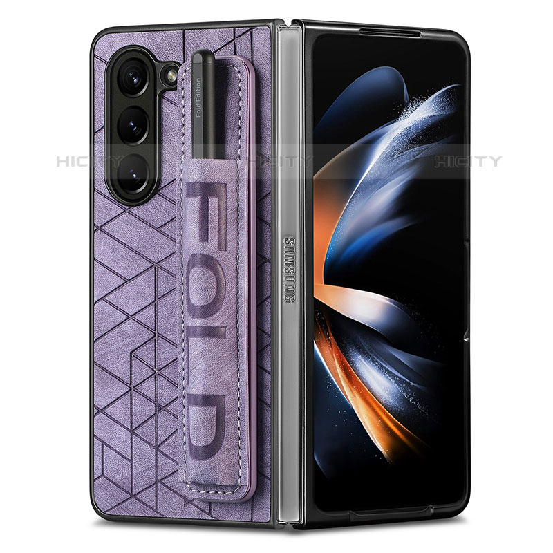 Funda Bumper Lujo Cuero y Plastico Mate Carcasa S11D para Samsung Galaxy Z Fold5 5G