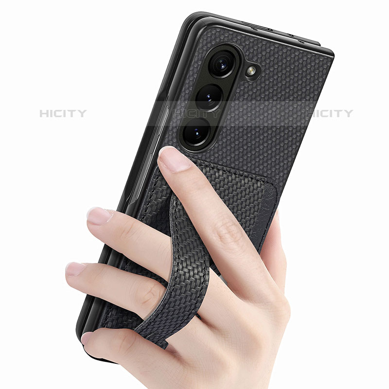 Funda Bumper Lujo Cuero y Plastico Mate Carcasa S13D para Samsung Galaxy Z Fold5 5G