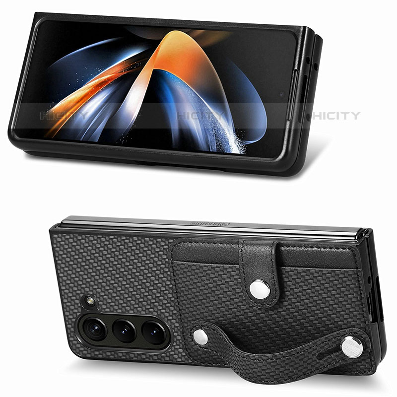 Funda Bumper Lujo Cuero y Plastico Mate Carcasa S13D para Samsung Galaxy Z Fold5 5G