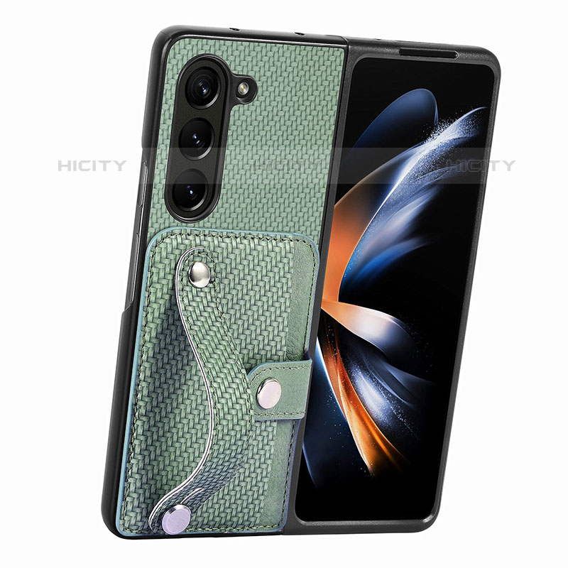 Funda Bumper Lujo Cuero y Plastico Mate Carcasa S13D para Samsung Galaxy Z Fold5 5G